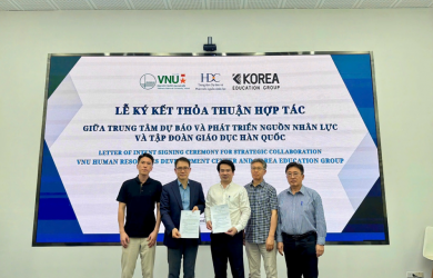 LỄ KÝ KẾT THOẢ THUẬN HỢP TÁC GIỮA TRUNG TÂM DỰ BÁO VÀ PHÁT TRIỂN NGUỒN NHÂN LỰC VÀ TẬP ĐOÀN GIÁO DỤC HÀN QUỐC